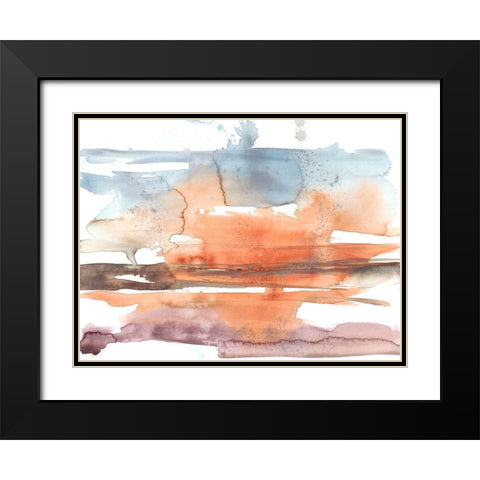 Sunset Horizon II Black Modern Wood Framed Art Print with Double Matting by Goldberger, Jennifer