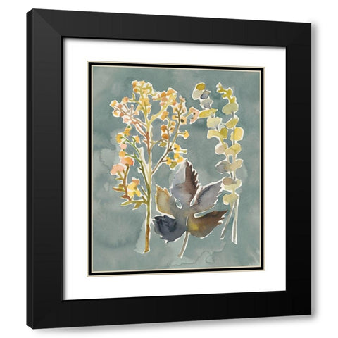 Collected Florals III Black Modern Wood Framed Art Print with Double Matting by Zarris, Chariklia