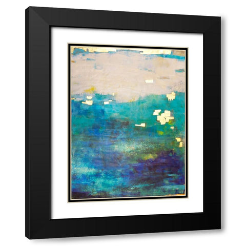 Blue Lacuna Black Modern Wood Framed Art Print with Double Matting by Jachimiec, Sue