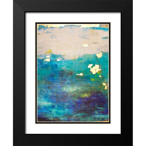 Blue Lacuna Black Modern Wood Framed Art Print with Double Matting by Jachimiec, Sue