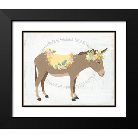 Dainty Burro II Black Modern Wood Framed Art Print with Double Matting by Vess, June Erica