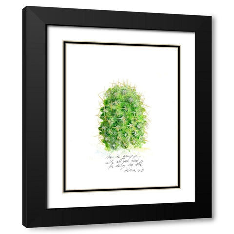 Cactus Verse I Black Modern Wood Framed Art Print with Double Matting by Blixt, Ingrid