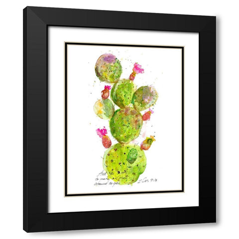 Cactus Verse III Black Modern Wood Framed Art Print with Double Matting by Blixt, Ingrid