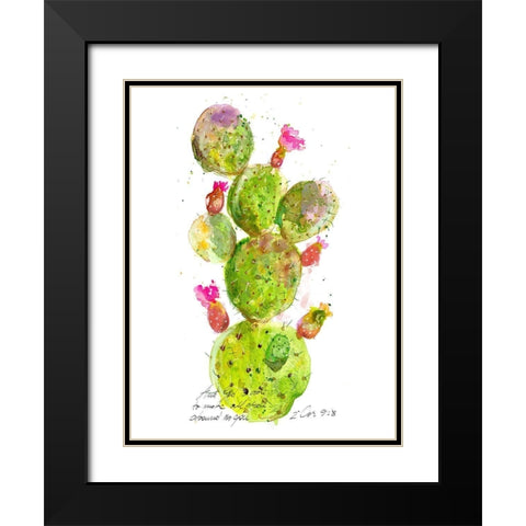 Cactus Verse III Black Modern Wood Framed Art Print with Double Matting by Blixt, Ingrid