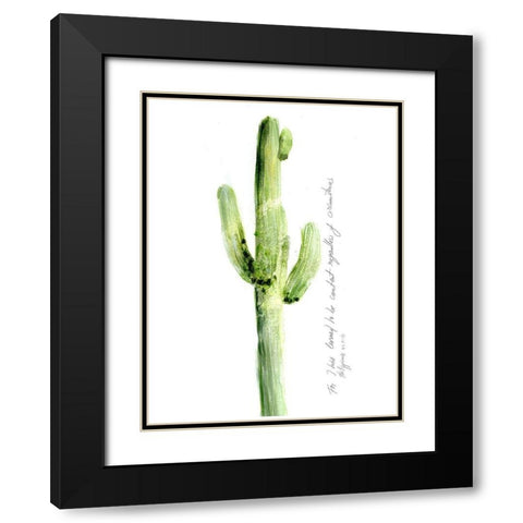 Cactus Verse V Black Modern Wood Framed Art Print with Double Matting by Blixt, Ingrid