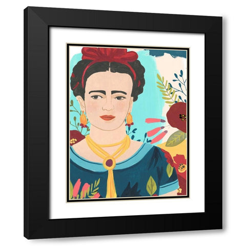 Fridas Garden I Black Modern Wood Framed Art Print with Double Matting by Vess, June Erica