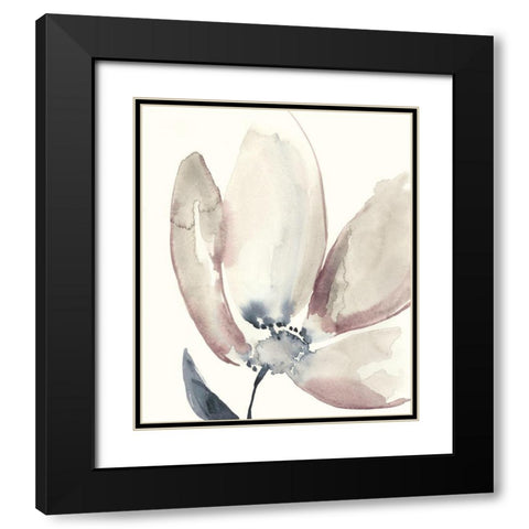 UA Fluid Petals I Black Modern Wood Framed Art Print with Double Matting by Goldberger, Jennifer