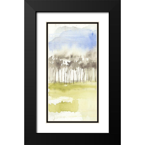 Split Treeline I Black Modern Wood Framed Art Print with Double Matting by Goldberger, Jennifer