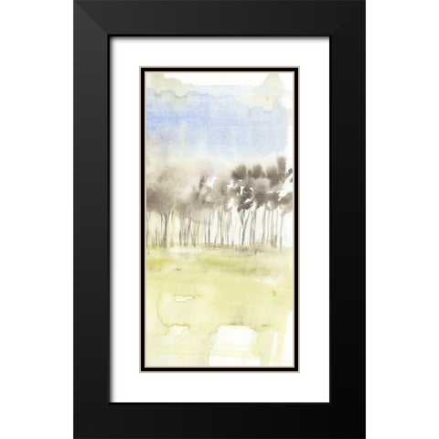 Split Treeline II Black Modern Wood Framed Art Print with Double Matting by Goldberger, Jennifer