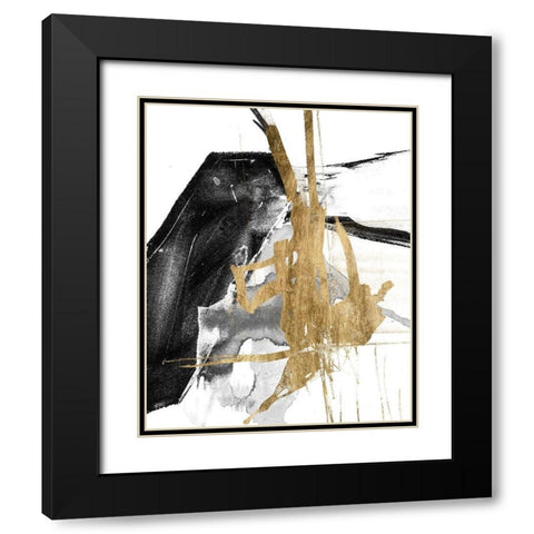 Glam and Black V Black Modern Wood Framed Art Print with Double Matting by Goldberger, Jennifer