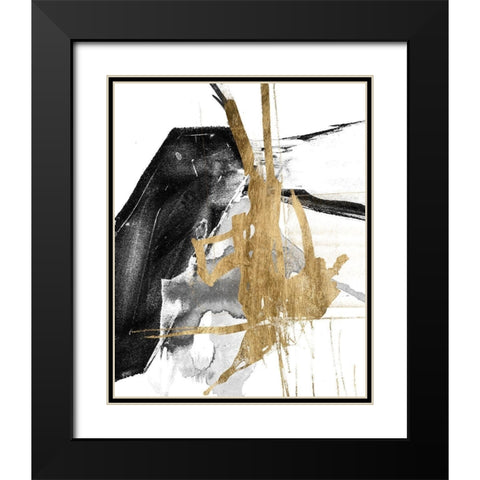 Glam and Black V Black Modern Wood Framed Art Print with Double Matting by Goldberger, Jennifer