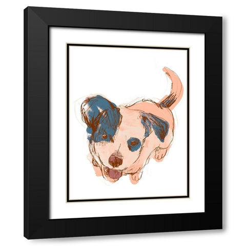 Dog Portrait--Maisie Black Modern Wood Framed Art Print with Double Matting by Vess, June Erica