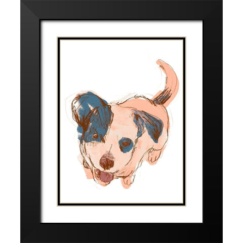 Dog Portrait--Maisie Black Modern Wood Framed Art Print with Double Matting by Vess, June Erica