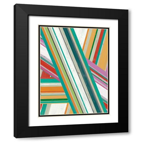 Summer Sarape II Black Modern Wood Framed Art Print with Double Matting by Studio W