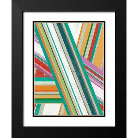 Summer Sarape II Black Modern Wood Framed Art Print with Double Matting by Studio W