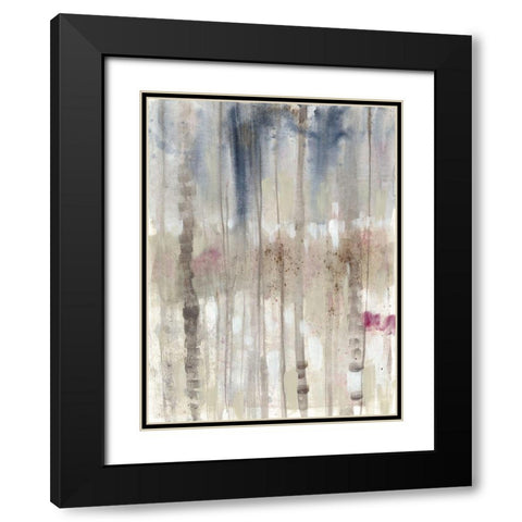 Subtle Birchline I Black Modern Wood Framed Art Print with Double Matting by Goldberger, Jennifer