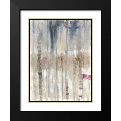 Subtle Birchline I Black Modern Wood Framed Art Print with Double Matting by Goldberger, Jennifer