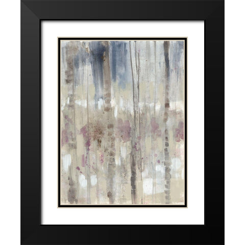 Subtle Birchline II Black Modern Wood Framed Art Print with Double Matting by Goldberger, Jennifer