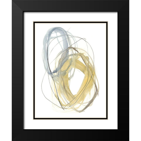 Interlock I Black Modern Wood Framed Art Print with Double Matting by Goldberger, Jennifer