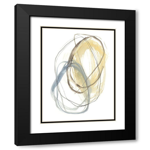 Interlock II Black Modern Wood Framed Art Print with Double Matting by Goldberger, Jennifer