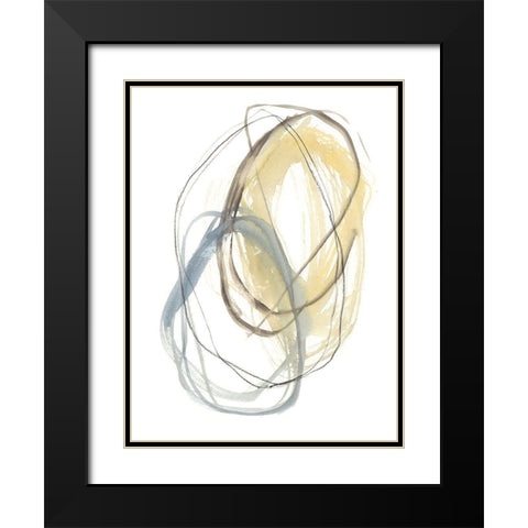 Interlock II Black Modern Wood Framed Art Print with Double Matting by Goldberger, Jennifer