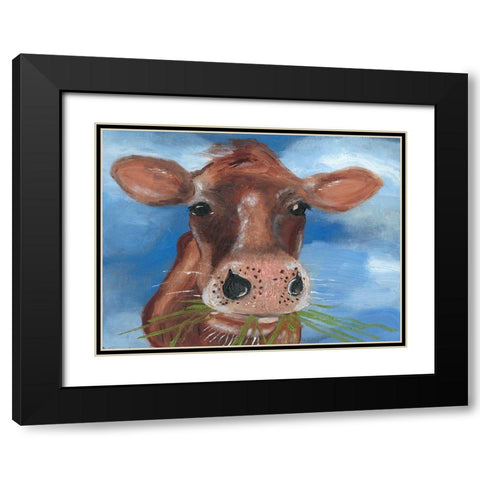 Morning Chew I Black Modern Wood Framed Art Print with Double Matting by Ludwig, Alicia