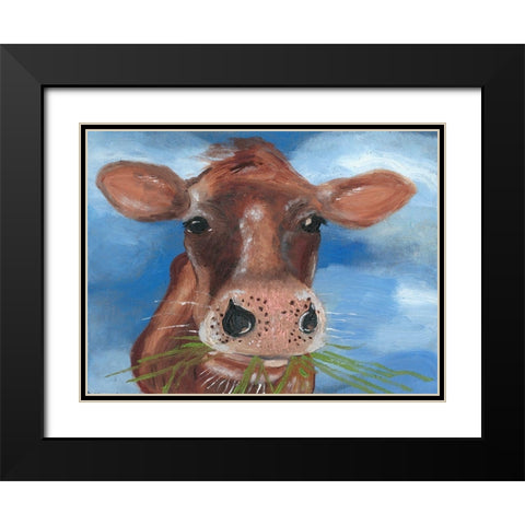 Morning Chew I Black Modern Wood Framed Art Print with Double Matting by Ludwig, Alicia