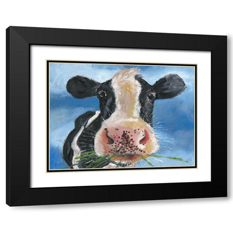 Morning Chew II Black Modern Wood Framed Art Print with Double Matting by Ludwig, Alicia