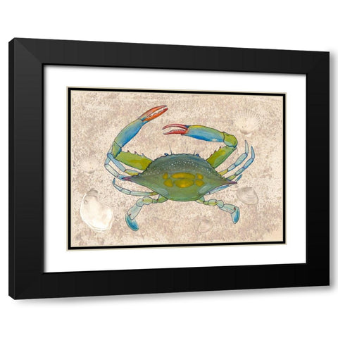 Crabulous I Black Modern Wood Framed Art Print with Double Matting by Ludwig, Alicia