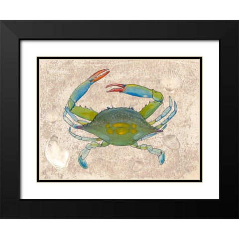 Crabulous I Black Modern Wood Framed Art Print with Double Matting by Ludwig, Alicia