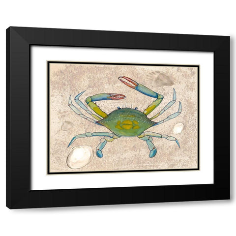 Crabulous II Black Modern Wood Framed Art Print with Double Matting by Ludwig, Alicia