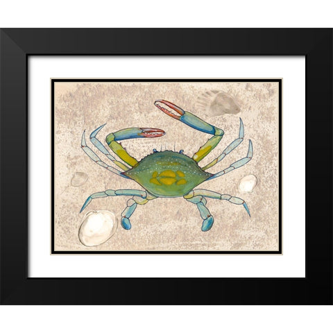 Crabulous II Black Modern Wood Framed Art Print with Double Matting by Ludwig, Alicia