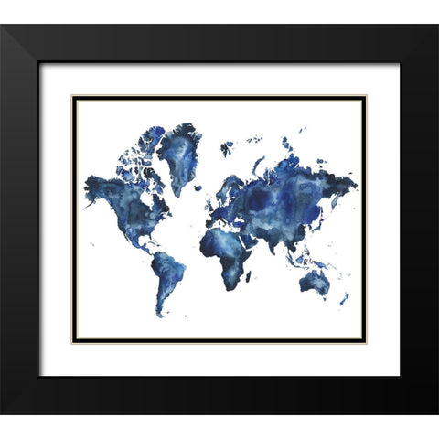 Water World I Black Modern Wood Framed Art Print with Double Matting by Popp, Grace