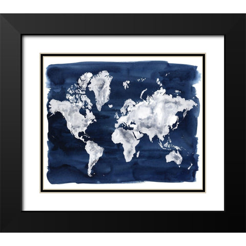 Water World II Black Modern Wood Framed Art Print with Double Matting by Popp, Grace