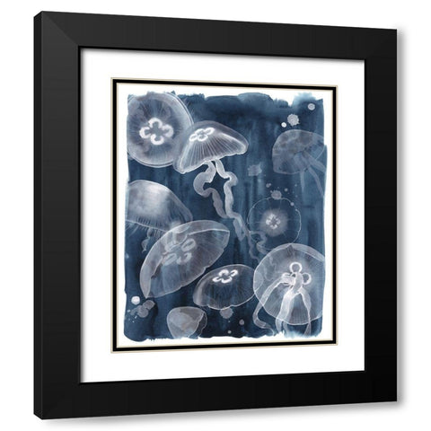 Moon Jellies I Black Modern Wood Framed Art Print with Double Matting by Popp, Grace