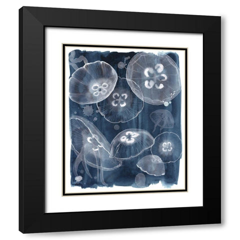 Moon Jellies II Black Modern Wood Framed Art Print with Double Matting by Popp, Grace