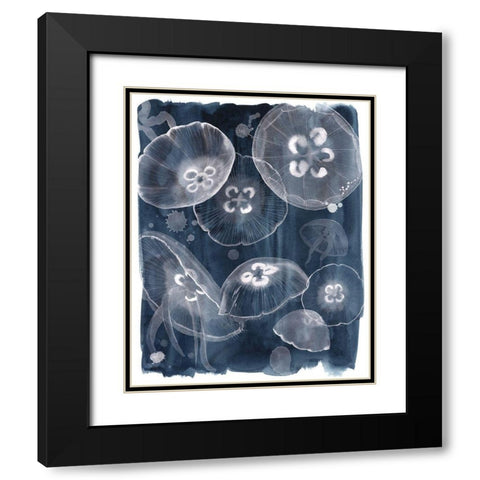 Moon Jellies II Black Modern Wood Framed Art Print with Double Matting by Popp, Grace