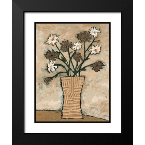 Flowers From B II Black Modern Wood Framed Art Print with Double Matting by Bagnato, Judi