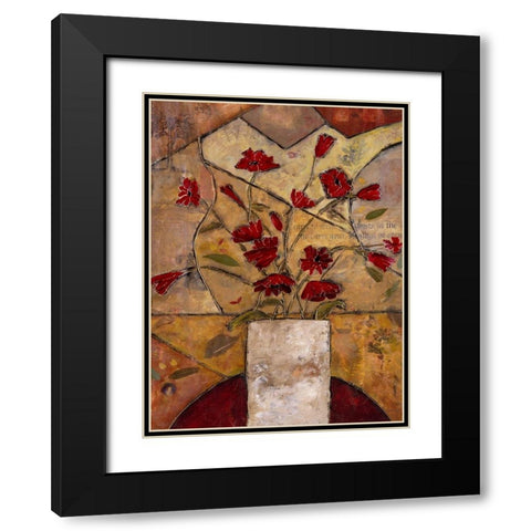 Compassionate Flowers I Black Modern Wood Framed Art Print with Double Matting by Bagnato, Judi