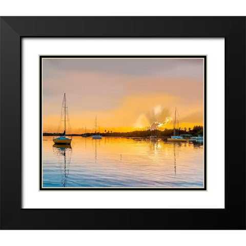 Sailing Portrait II Black Modern Wood Framed Art Print with Double Matting by Kalina, Emily