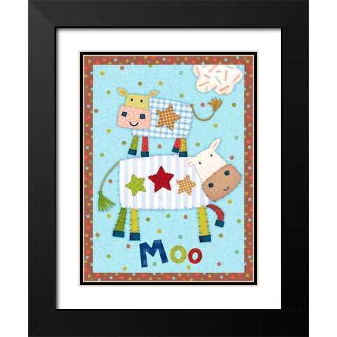 Farm Friends I Black Modern Wood Framed Art Print with Double Matting by Eisner, Viv