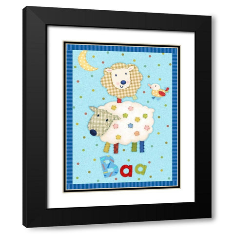 Farm Friends II Black Modern Wood Framed Art Print with Double Matting by Eisner, Viv