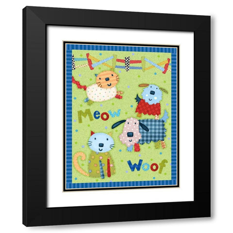 Farm Friends III Black Modern Wood Framed Art Print with Double Matting by Eisner, Viv