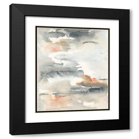 Lily Pad Impressions I Black Modern Wood Framed Art Print with Double Matting by Combs, Joyce