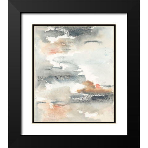 Lily Pad Impressions I Black Modern Wood Framed Art Print with Double Matting by Combs, Joyce