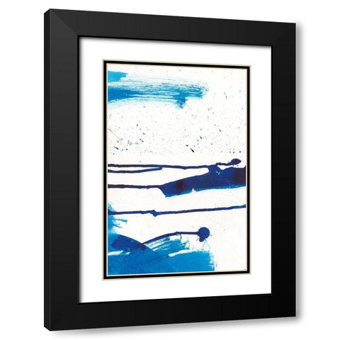 Blue Mystic II Black Modern Wood Framed Art Print with Double Matting by Combs, Joyce