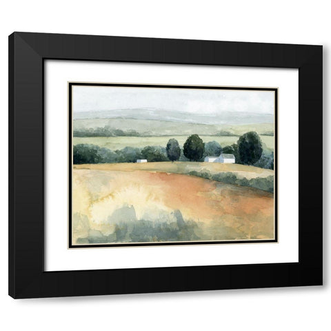 Family Farm II Black Modern Wood Framed Art Print with Double Matting by Popp, Grace