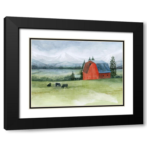Valley Herd I Black Modern Wood Framed Art Print with Double Matting by Popp, Grace
