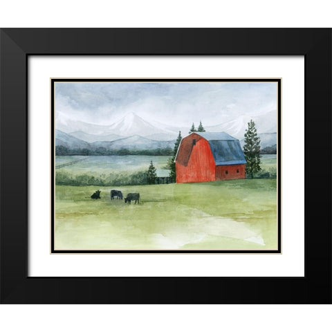 Valley Herd I Black Modern Wood Framed Art Print with Double Matting by Popp, Grace