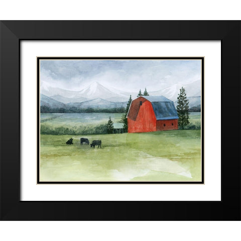 Valley Herd I Black Modern Wood Framed Art Print with Double Matting by Popp, Grace